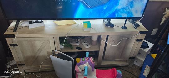 Entertainment stand and Console  stand only and as is