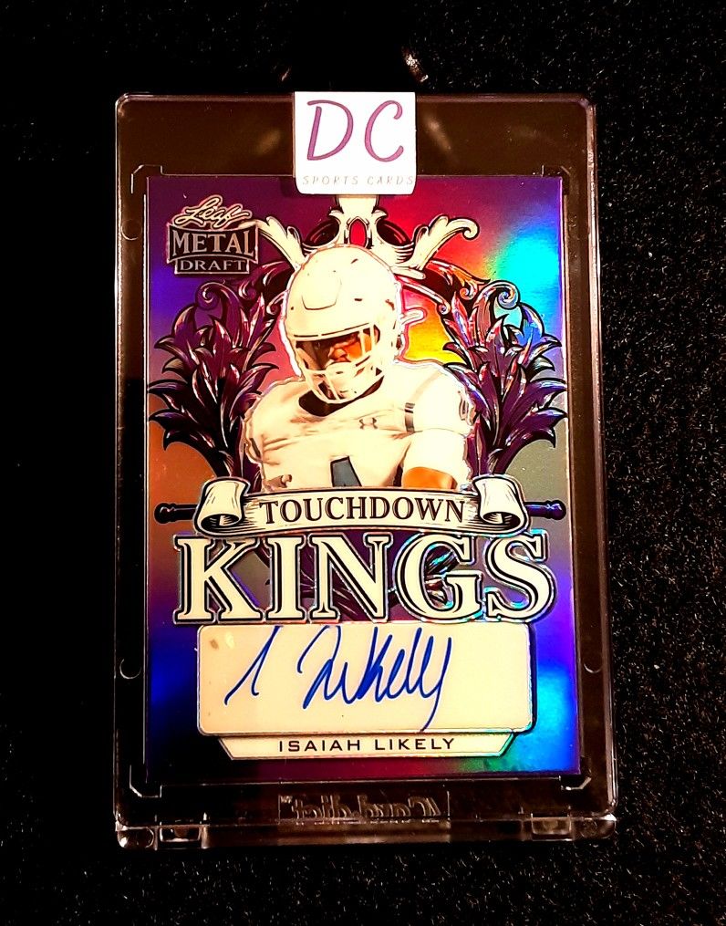 Isaiah Likely Leaf Metal Ravens Purple Draft Autographed /25 Rookie!! BALTIMORE RAVENS NFL