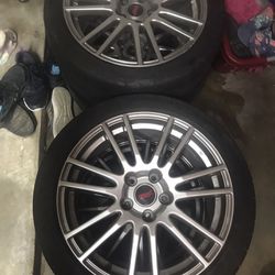 18 inch Sti wheels and tires