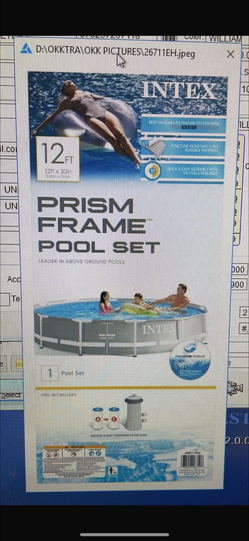 Pool 12 x30ft  prism  new
