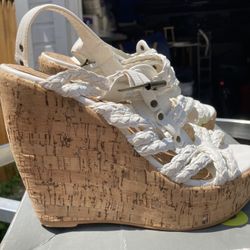 White Heel Wedges 
