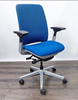 Steelcase Amia Fully Loaded Office Chair With 3D Knit Back In Blue