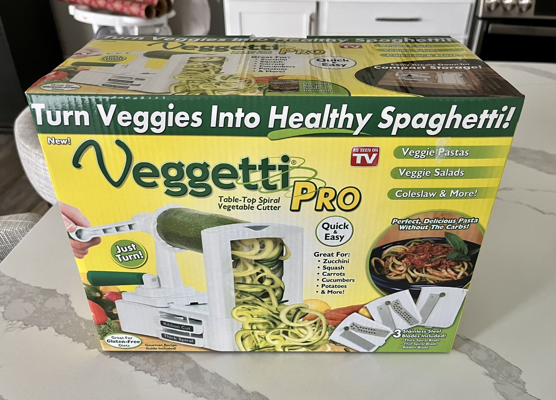 Vegetti Pro Tabletop Spiral Vegetable Cutter, new in box