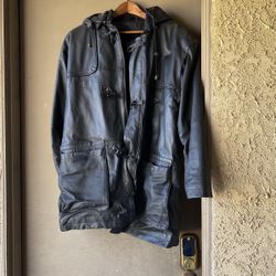 All Leather Jacket, Excellent Condition  Nike Sweatsuit Size Large,, All Black Leather Jacket W With Usa Flag Size Large with soft inner-linin  For Sa