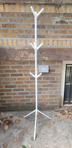 White Standing Coat Rack. Brand new!