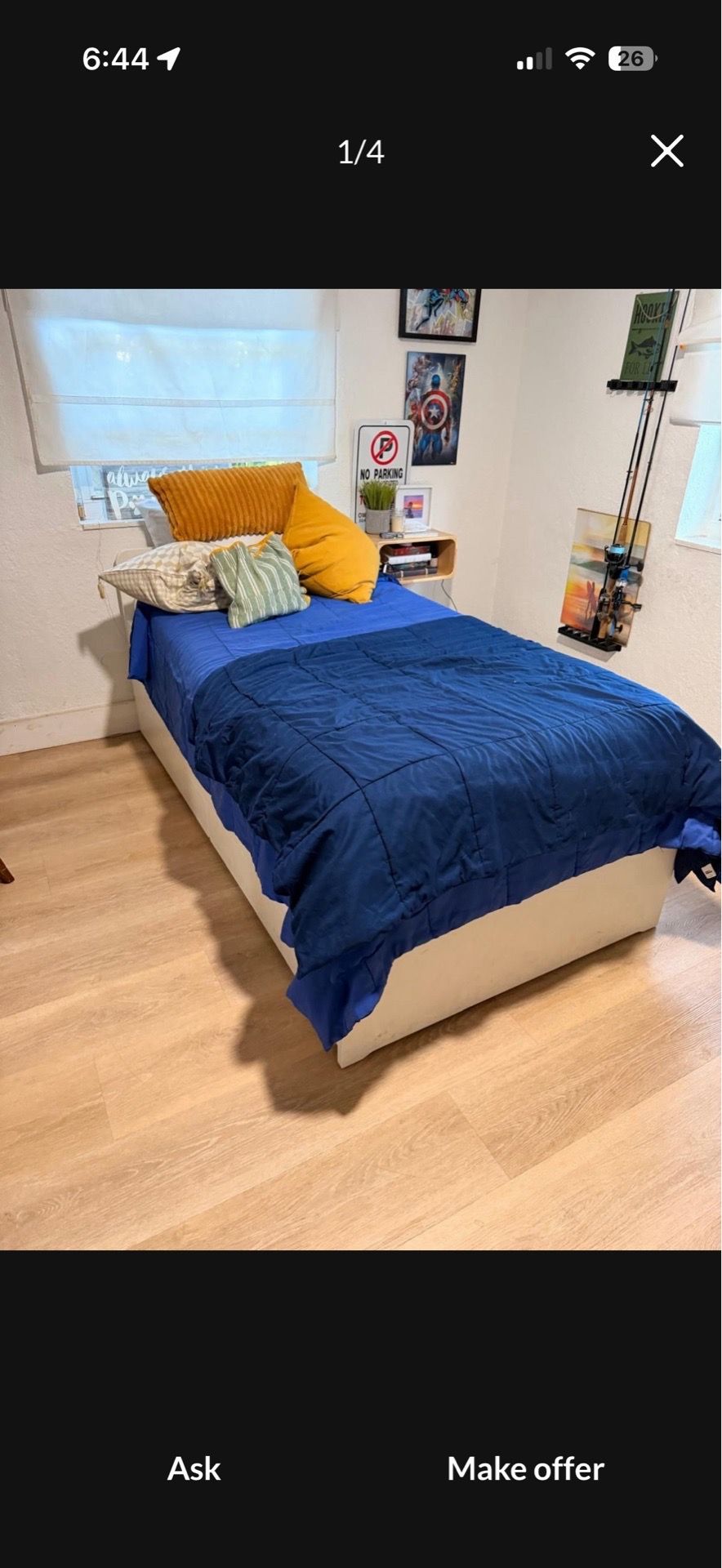 IKEA pull-out bed with trundle + 2 storage drawers