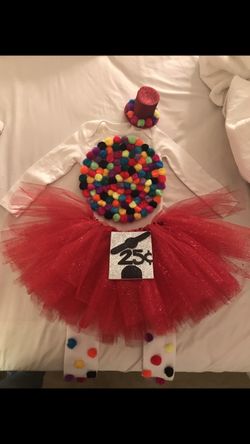 Girls 24months/2T Gumball machine Halloween costume!