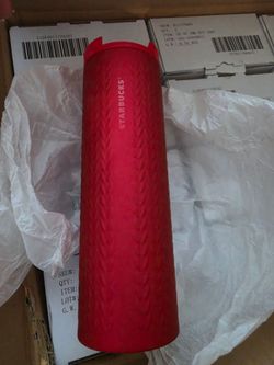 ​Bulk Wholesale Lot - 24 Starbucks 2025 Holiday Red Knit Tumblers - NEW (Local Pickup)