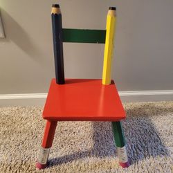 Colorful pencil Wooden Childrens Chair- Need Gone asap