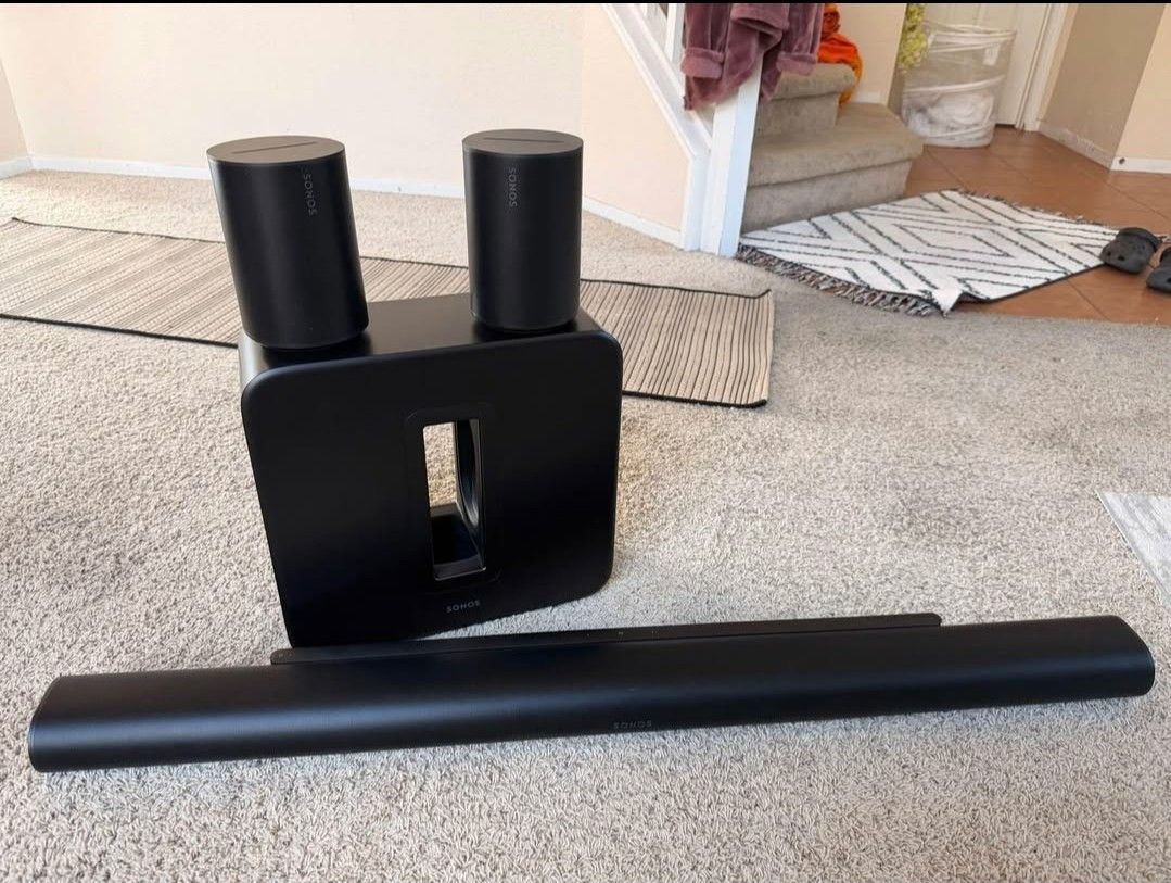 Sonos Arc Ultra Soundbar, Sonos Sub Gen-4 And Two Sonos Era 100