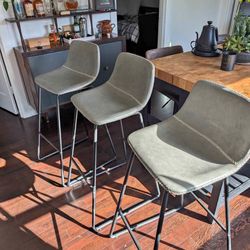 Leather Bar Stools- 3