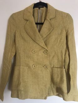 Yellow THEORY linen jacket