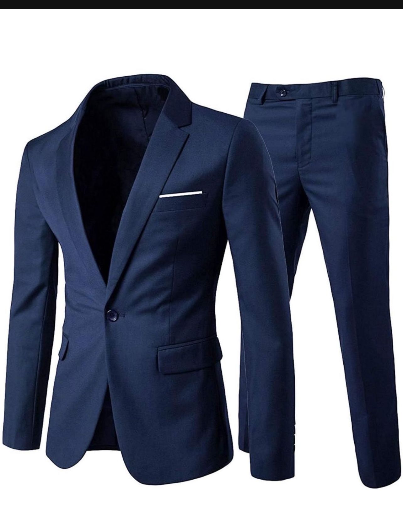 Cloudstyle Men's 2-Piece Suits Slim Fit 1 Button Dress Suit Jacket Blazer & Pants Set