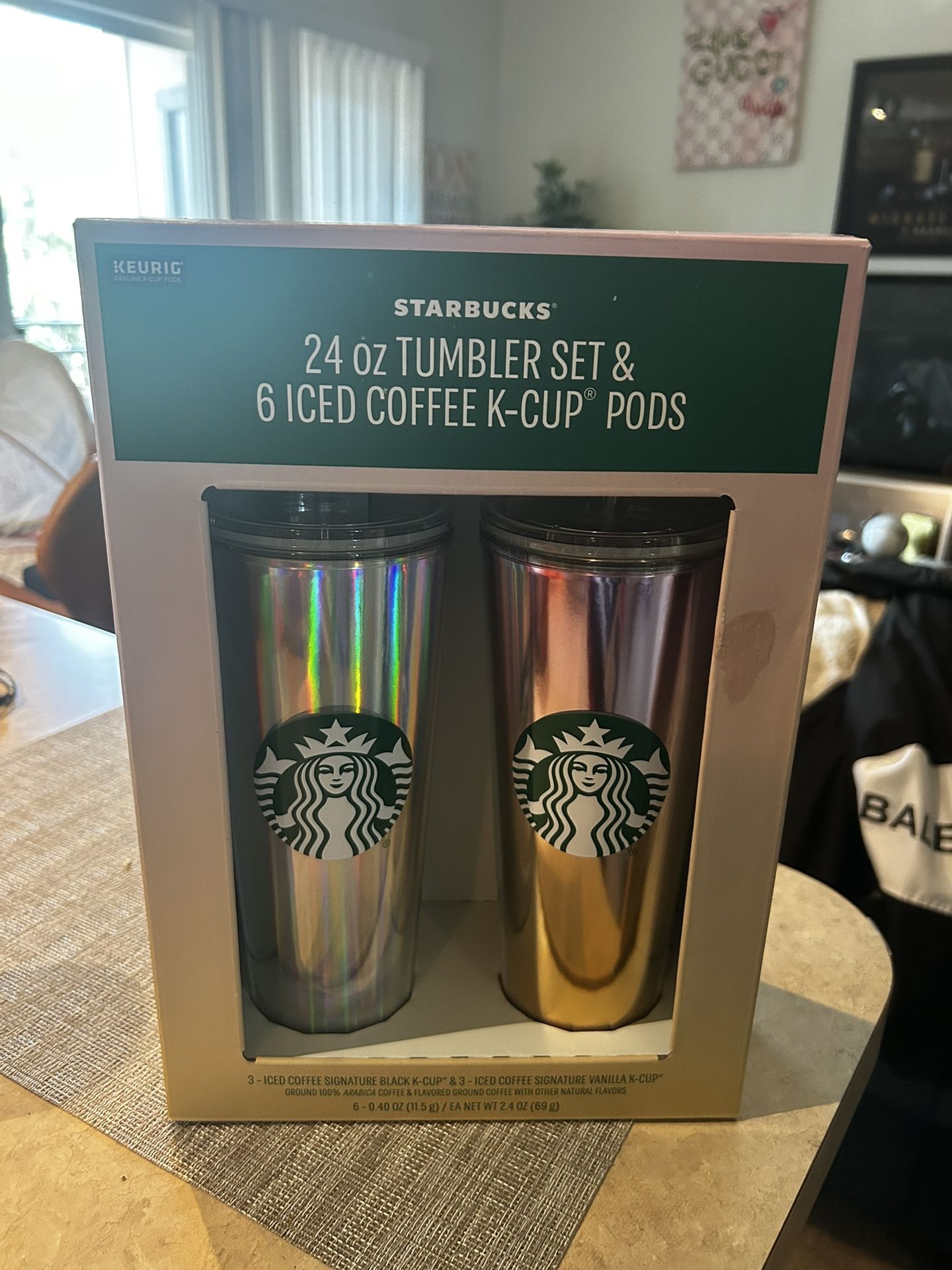 Starbucks 24oz. Tumbler Set + Iced Coffee Pods 