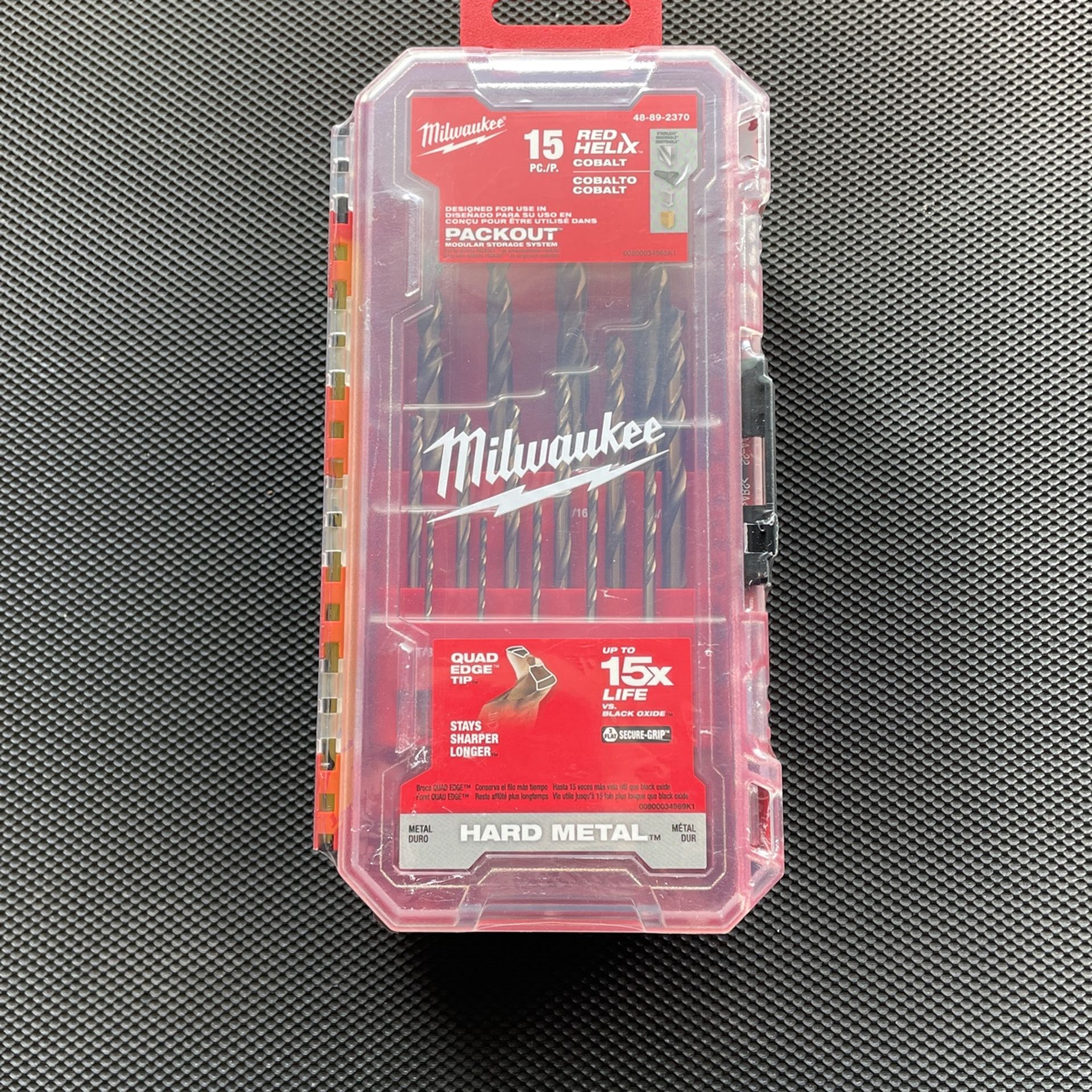 Milwaukee Cobalt Red Helix Drill Bit Set for Drill Drivers (15-Piece)