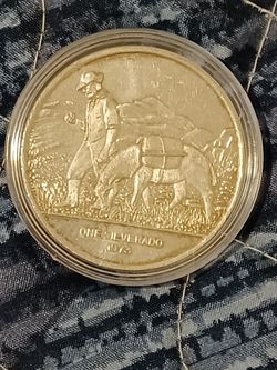 Prospector with mule 1973 ONE SILVERADO 1oz .999 Silver