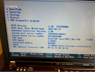 Used Lenovo t61 for parts or repair