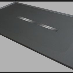 Shower Base Transolid FZS6048C-32 Trimslate 60-in x 48-in Zero Threshold Shower Base with Center Drain, Cameo