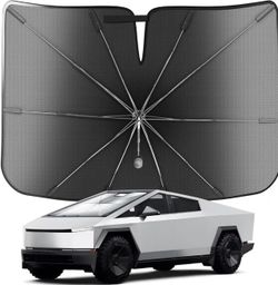 Upgrade] Portable Cybertruck 2024-2025 Windshield Sunshade Umbrella 