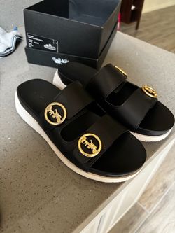 Coach leather sandals