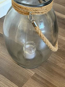 Glass candle holder