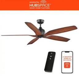Home Decorators Collection
60 in. Sirrine Indoor/Outdoor Matte Black Smart Ceiling Fan with Remote Control Powered by Hubspace