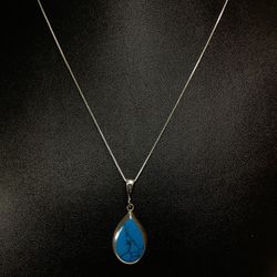 Sterling Silver Turquoise Necklace  