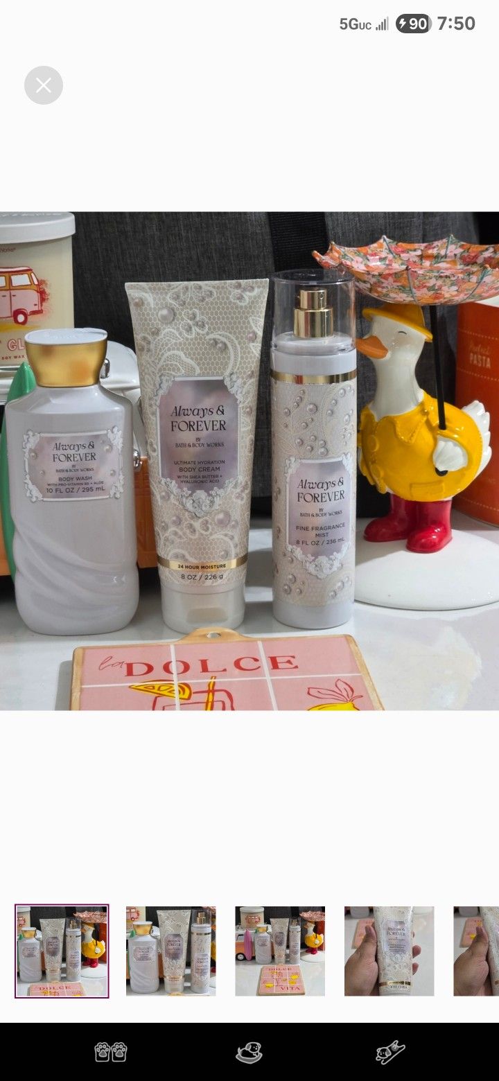 Bath & Body Works Always & Forever 3 Pc. Body Care Set Lotion Mist Body Wash NEW