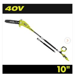 RYOBI 40V 10 in. Cordless Battery Pole Saw (Tool-Only) Used $75