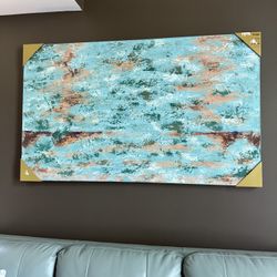 Vibrant Abstract Oil Painting-brand new- Still With 4 Corner Protectors from The Original Packaging