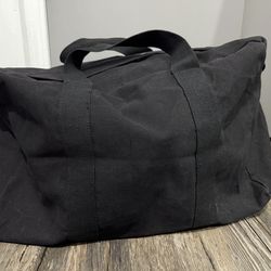 Black duffel bag