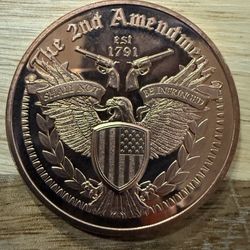 1 AVDP Oz .999 Copper Round - 2nd Amendment 