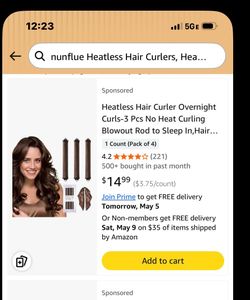 Heartless overnight curlers for long hair