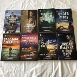 Harlequin Intrigue Book Lot Of 8 - Large Print