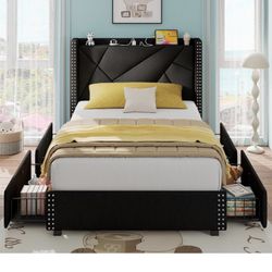 Twin Bed With Matress 