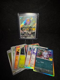Pokemon 30th Anniversary Illustration Rare Holo Card Lot Drifloon Meowth
