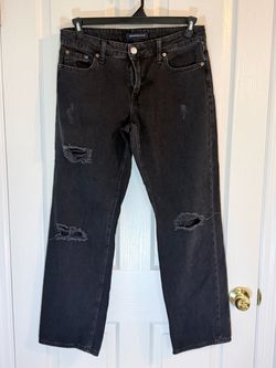 Aeropostale Black Distressed Jeans Size 8