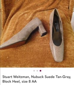 Stewart Weitzman, nubuck suede, size 8AA