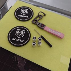 Dodge Keychain 2 Holder Cup 4 Valve Stem $25.