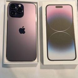 Excellent iPhone 14 Pro Max Unlocked 256GB with Box & Cable - Deep Purple