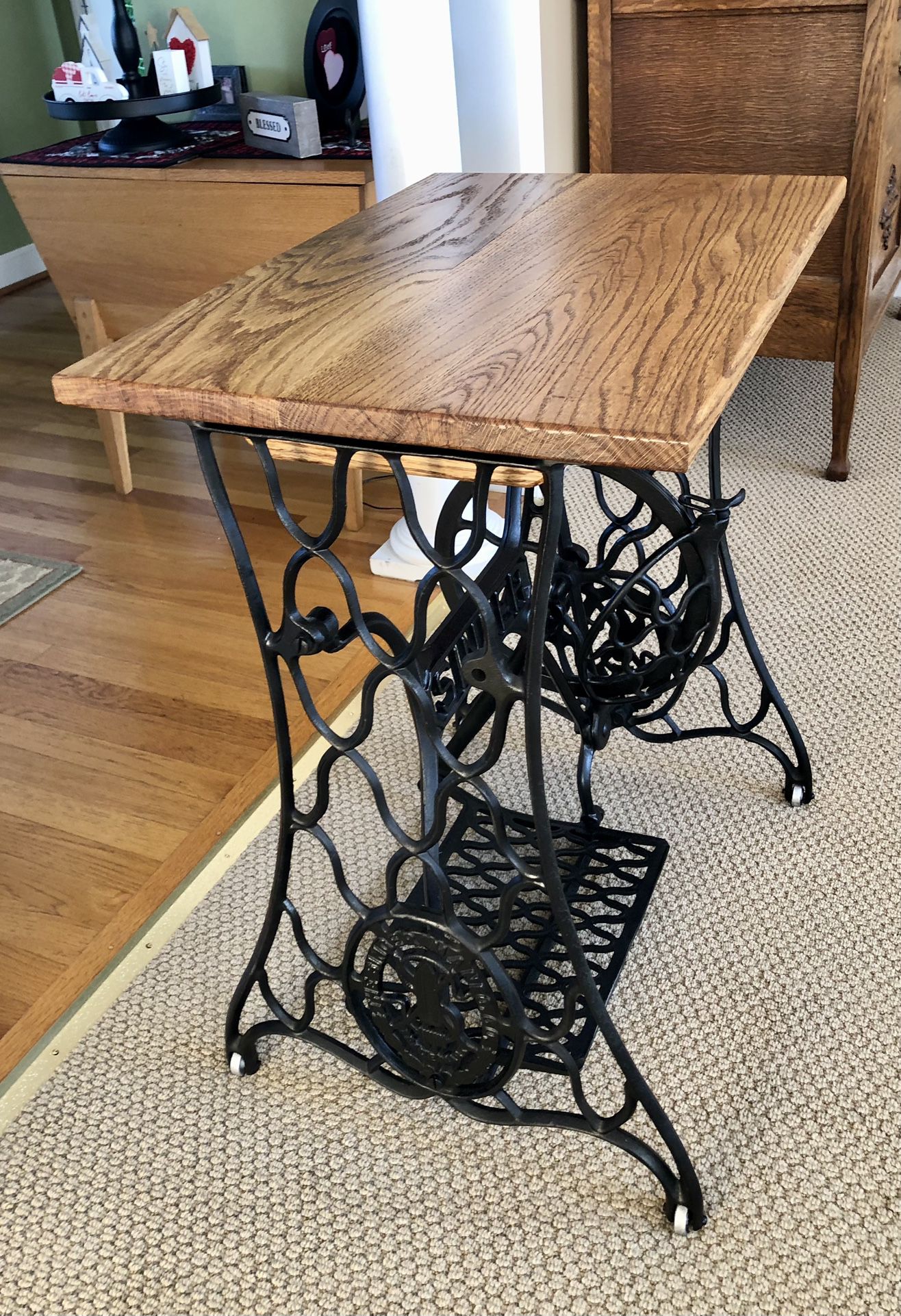 Antique Sewing Machine Table 