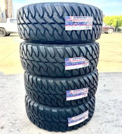 4 NEW AMERICAN LT 35/1250/18 MUD TERRAIN TIRES $845 CASH TOTAL‼️ FREE INSTALLATION‼️