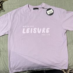 White Fox Lavender Oversized Tee L/XL