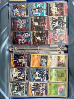 NFL Playoff & Pokémon Trading Card Binder Collection