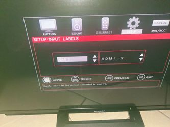 32 inch SHARP TV WITHOUT remote