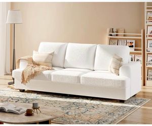 89 Inches Loveseat Sofa, Comfy Cloud Couch with Deep Seats, 3 Seater Couches for Living Room, Bouclé