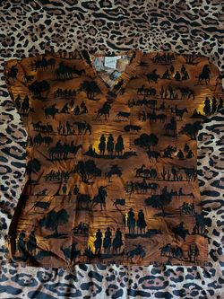 Western Scrub Top Size Medium