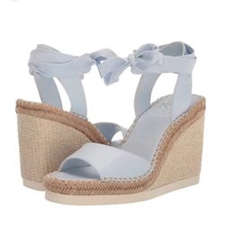 New Vince Comuto Bendsen Wedge Sandal In Ice Blue Size 8.5