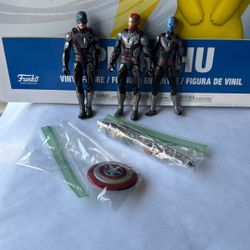 Marvel Legends Hawkeye And Black Widow 2-pack AND Captain America (Time Suit) Endgame (USED) Hasbro.