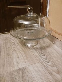 Glass Cake Stand with Dome Lid